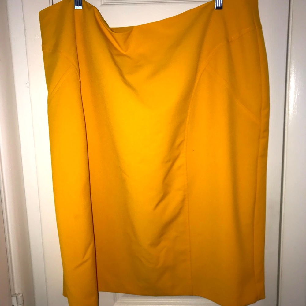 Plus size Goldenrod knee length skirt
